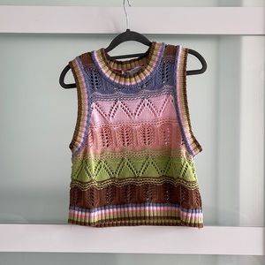 Zara knit vest top size small